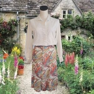 Spring Paisley Skirt